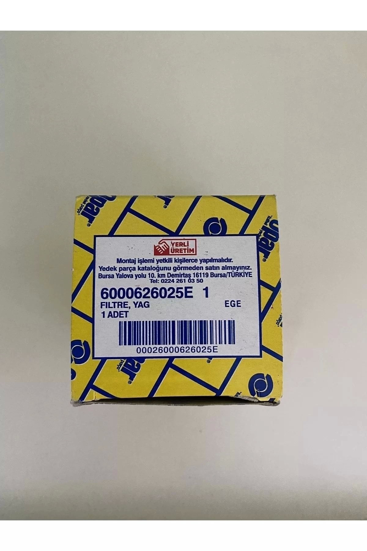 Opar 6000626025E Yağ Filtresi 1,3 Euro6 Egea Doblo Fiorino Uyumlu