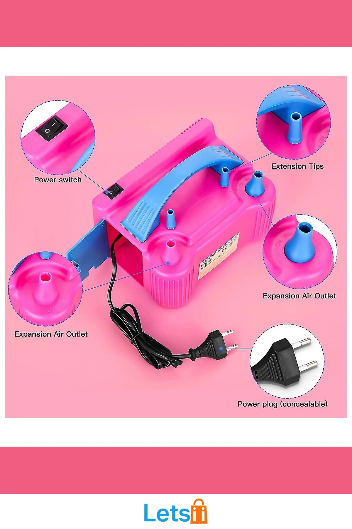 600W Hızlı Elektrikli Balon Şişirme Makinesi