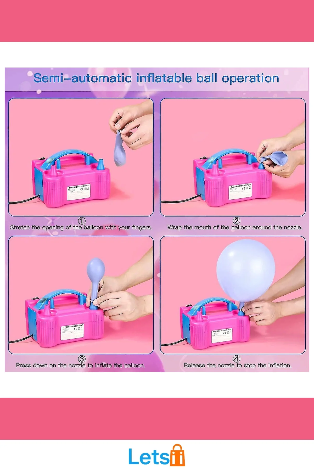 600W Hızlı Elektrikli Balon Şişirme Makinesi