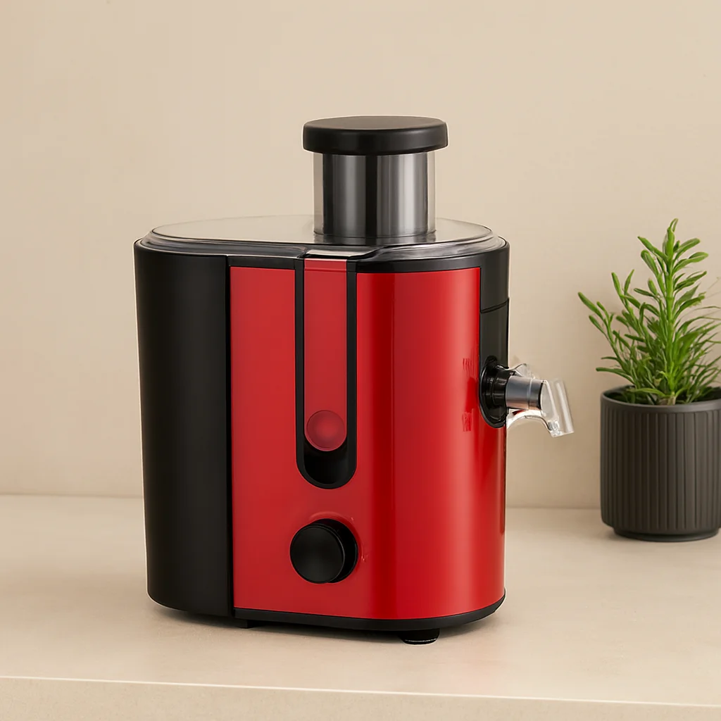 600W Katı Meyve Sıkacağı - 65mm Geniş Ağız, Çelik Filtre (Kırmızı) Fiyatı, Yorumları ve Özellikleri