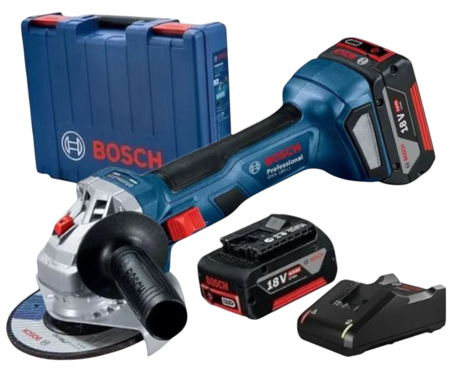 601 9H9 021   Bosch GWS 180-li Şarjlı Taşlama 2*4.0Ah