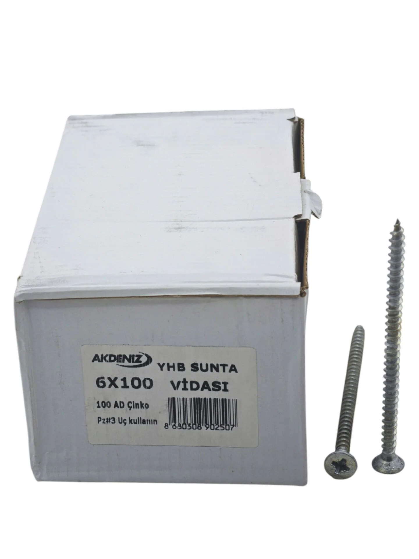 60100   Akdeniz YHB Çinko 6*100mm Sunta Vidası 100lü