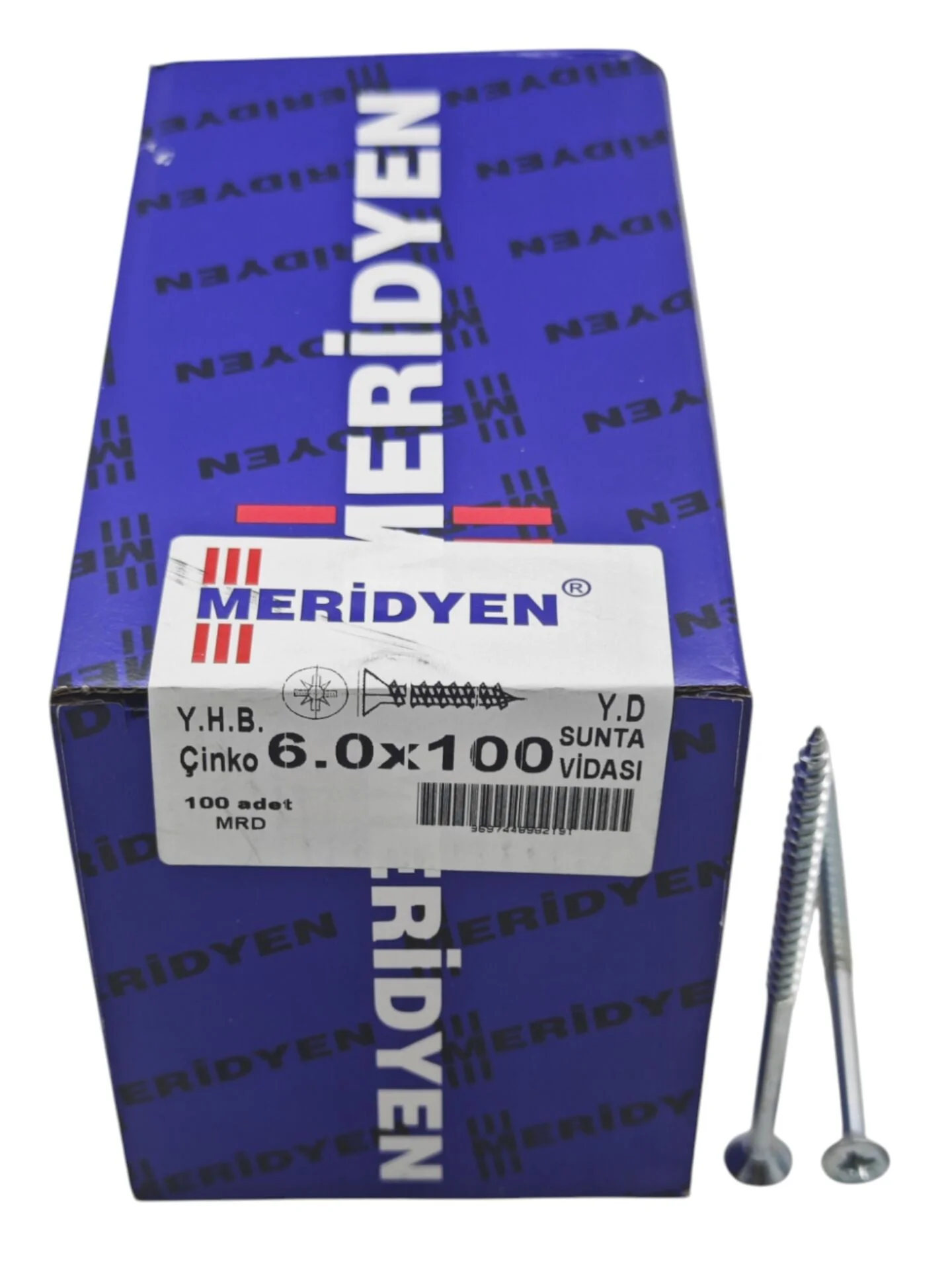 60100   Meridyen YHB Çinko 6.0*100mm Sunta Vidası 100lü