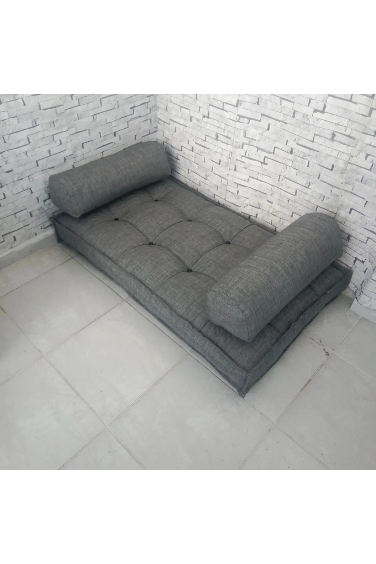 60*120 Düğmeli Ve Şeker Yastıklı Yer Minderi