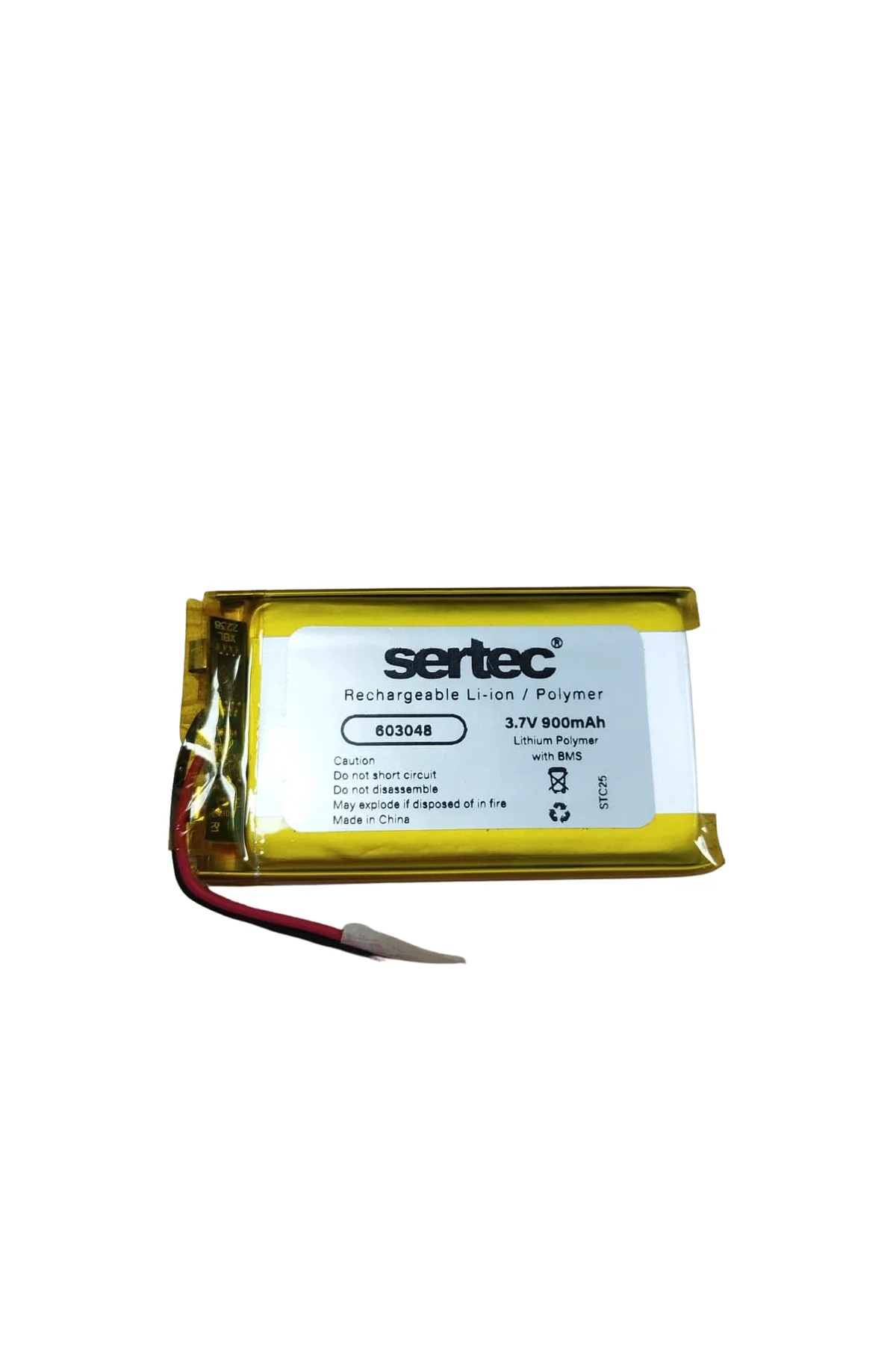 603048 3.7V 900 MAh Li-Polymer Pil (Devreli/1.5A)