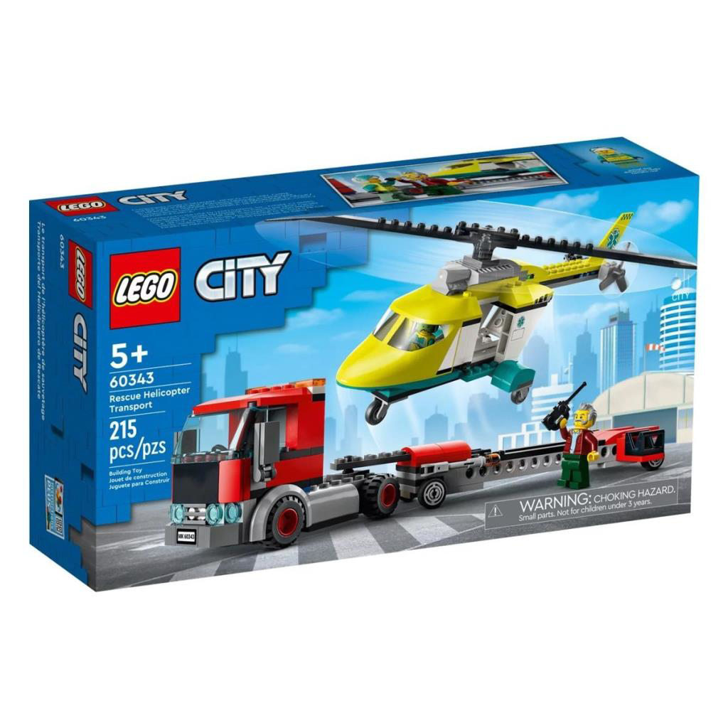 60343 LEGO® City - Kurtarma Helikopteri Nakliyesi 215 parça +5 ya 60343 LEGO® City - Kurtarma Helikopteri Nakliyesi 215 parça +5 ya