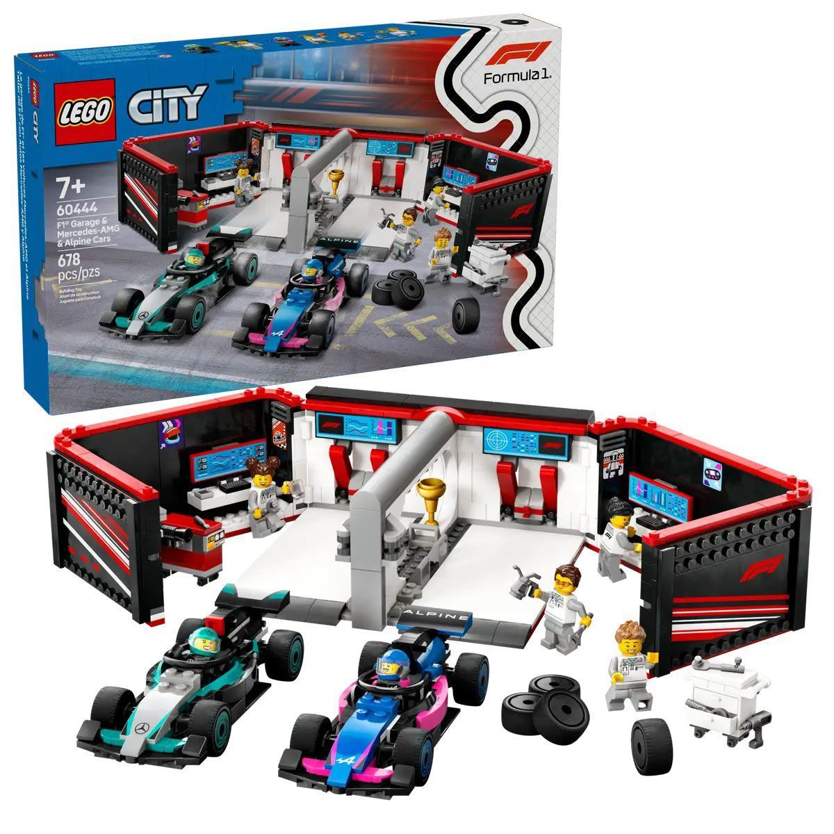 60444 Lego City F1 Garajı ve Mercedes-AMG ve Alpine Arabaları 678