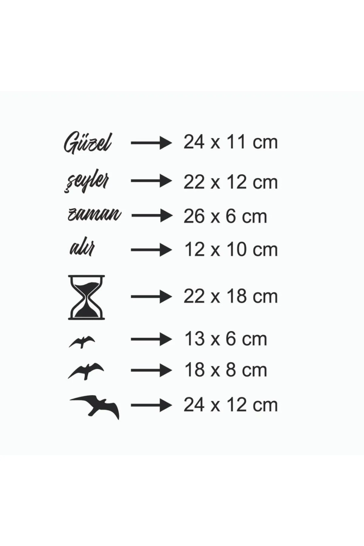 60*80 Cm Güzel Şeyler Zaman Alır Ahşap Duvar Yazısı