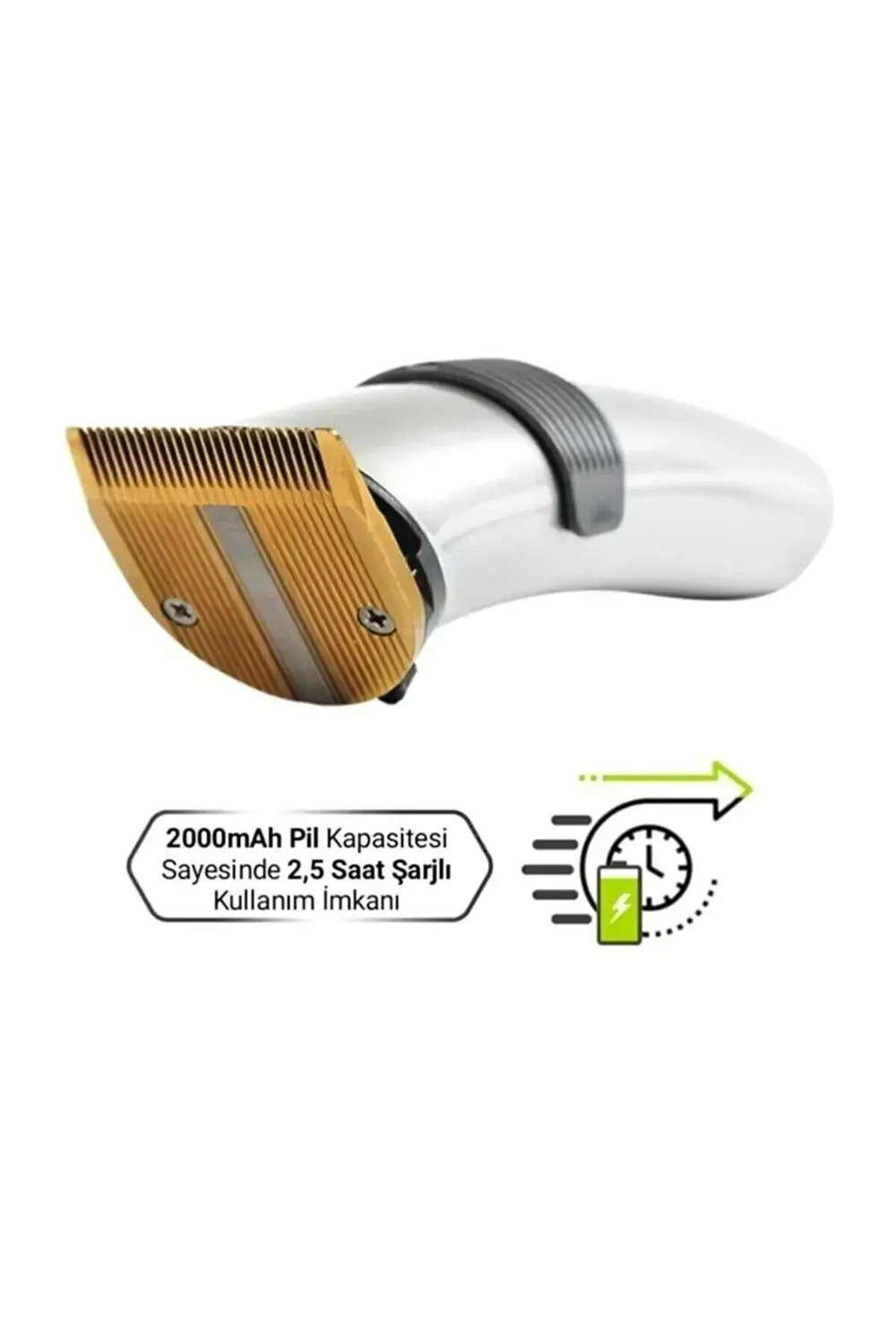 609 Profesyonel Şarjlı Saç Sakal Kesme Tıraş Makinesi Erkek Tıraş