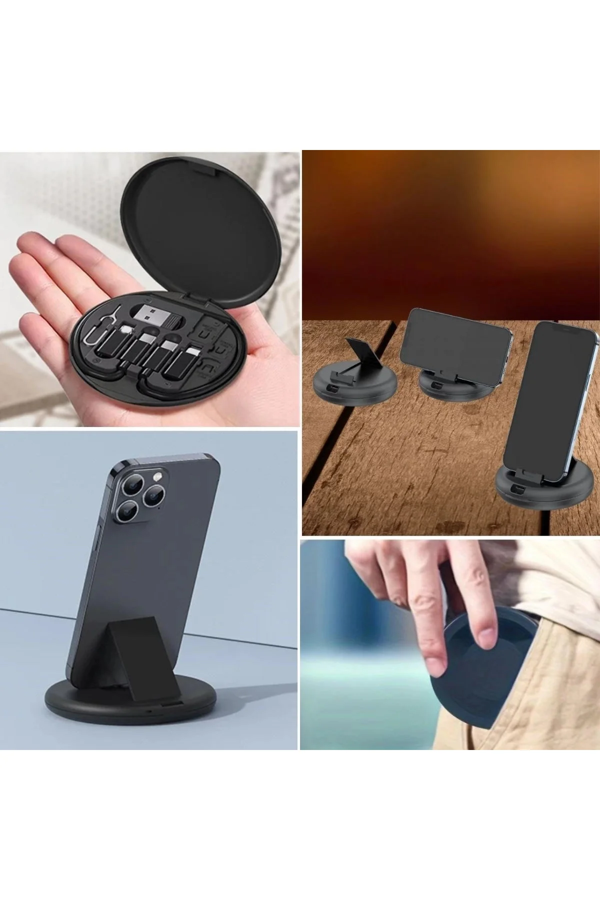 60w Destekli Kablo Kutusu Seyahat Kablo Seti 5'i 1 Arada Usb Type 60w Destekli Kablo Kutusu Seyahat Kablo Seti 5'i 1 Arada Usb Type