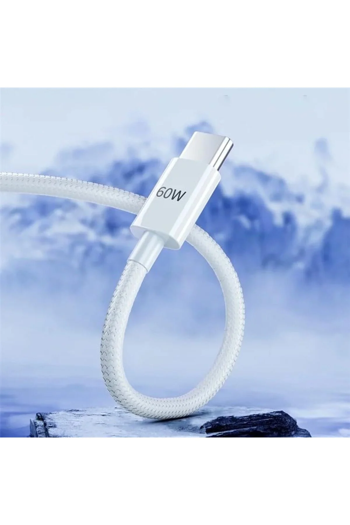 60W Örgülü Hızlı Şarj ve Data Kablosu Beyaz AZ-06AB (60w Type-C to Type-C Beyaz) 60W Örgülü Hızlı Şarj ve Data Kablosu Beyaz AZ-06AB (60w Type-C to Type-C Beyaz)