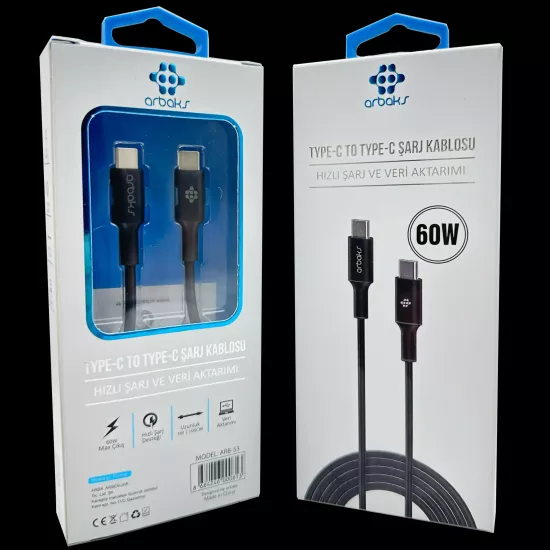 60W type-c type-c kablo