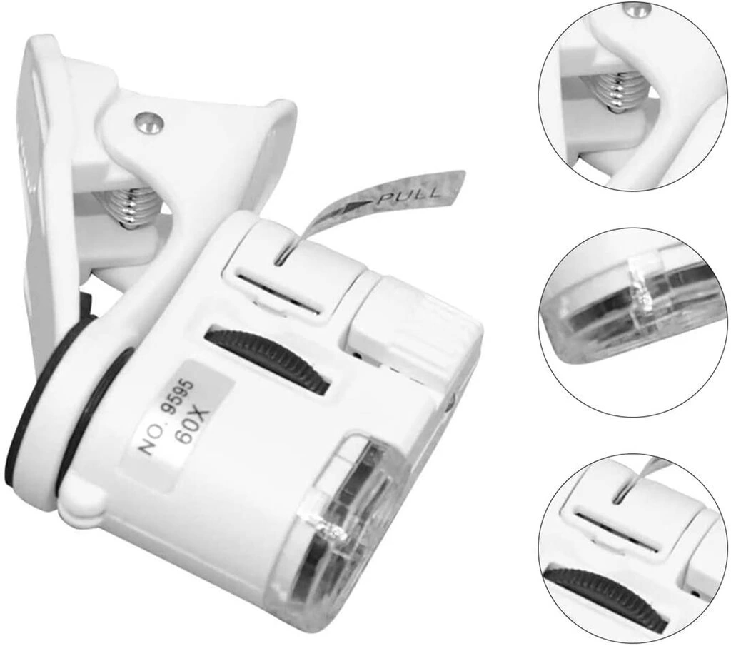 60x Mini Cep Telefonu Için Mandallı Mikroskop Uv Ledli Büyüteç Mo 60x Mini Cep Telefonu Için Mandallı Mikroskop Uv Ledli Büyüteç Mo
