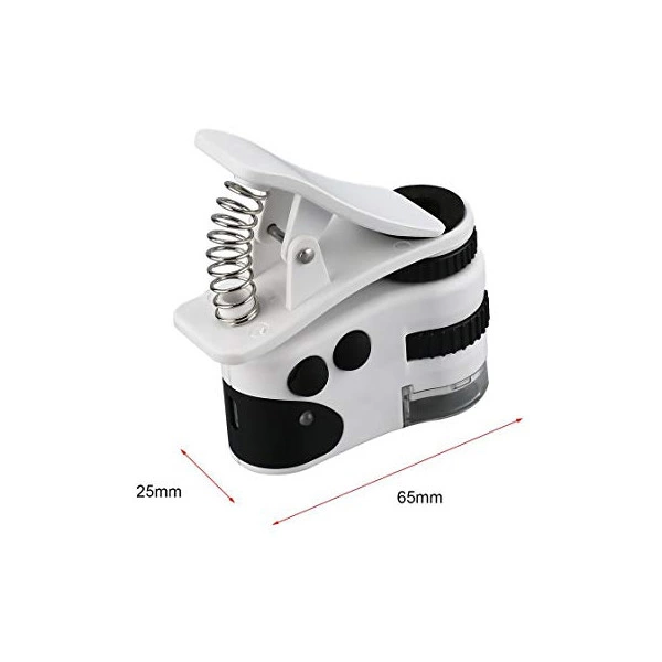 60x Mini Cep Telefonu Için Mandallı Mikroskop Uv Ledli Büyüteç Mo 60x Mini Cep Telefonu Için Mandallı Mikroskop Uv Ledli Büyüteç Mo