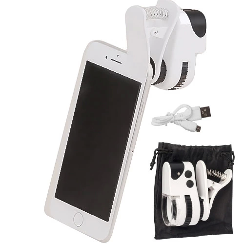 60x Mini Cep Telefonu Için Mandallı Mikroskop Uv Ledli Büyüteç Mo 60x Mini Cep Telefonu Için Mandallı Mikroskop Uv Ledli Büyüteç Mo