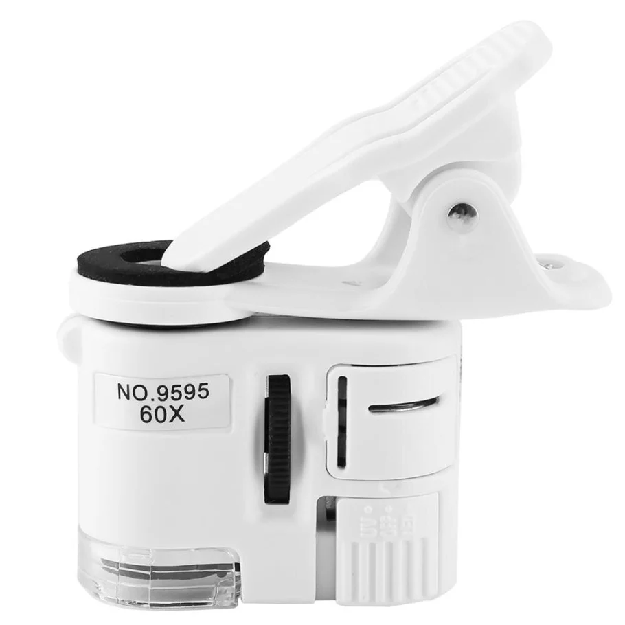 60X Mini Cep Telefonu Için Mandallı Mikroskop Uv Ledli Büyüteç Mo 60X Mini Cep Telefonu Için Mandallı Mikroskop Uv Ledli Büyüteç Mo