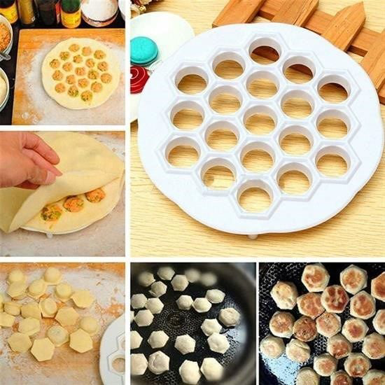 61 Bölmeli Petek Şekilli Pratik Mantı Kesici Açma Kalıbı Mantıma 61 Bölmeli Petek Şekilli Pratik Mantı Kesici Açma Kalıbı Mantıma