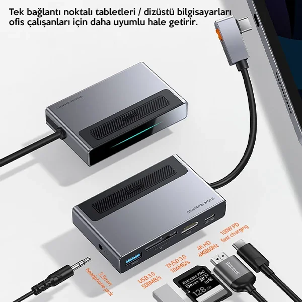 6’1 Type-C HDMI Multiport Hub | 4K@60Hz 100W PD Fiyatı, Yorumları ve Özellikleri