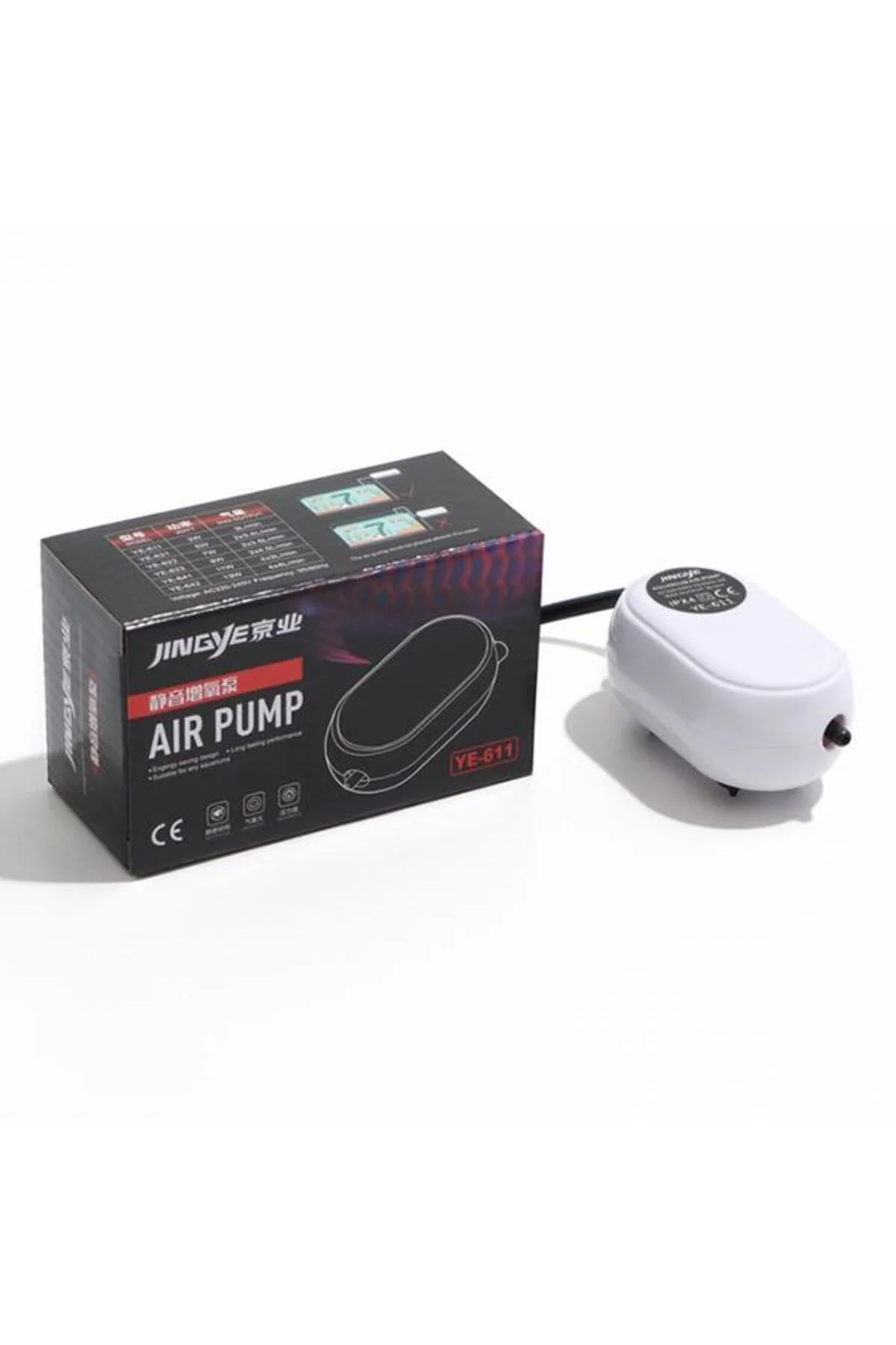 611 Tek Çıkışlı Hava Motoru Beyaz 3w 3l/min