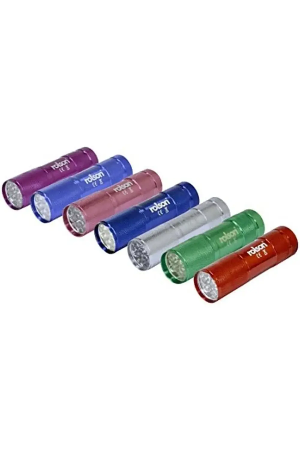 61693 9 LED Aluminium Torch, Assorted Colours 1191480