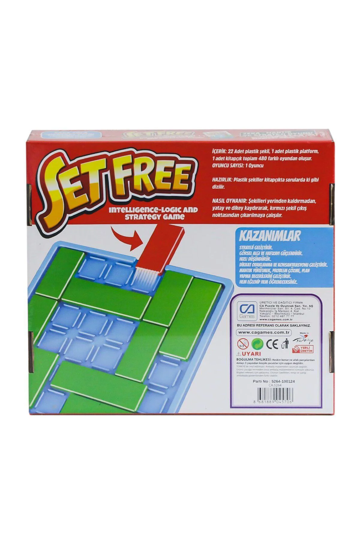 620 CAPLS-5264 Setfree Zeka, Mantık ve Strateji Oyunu -CaGames