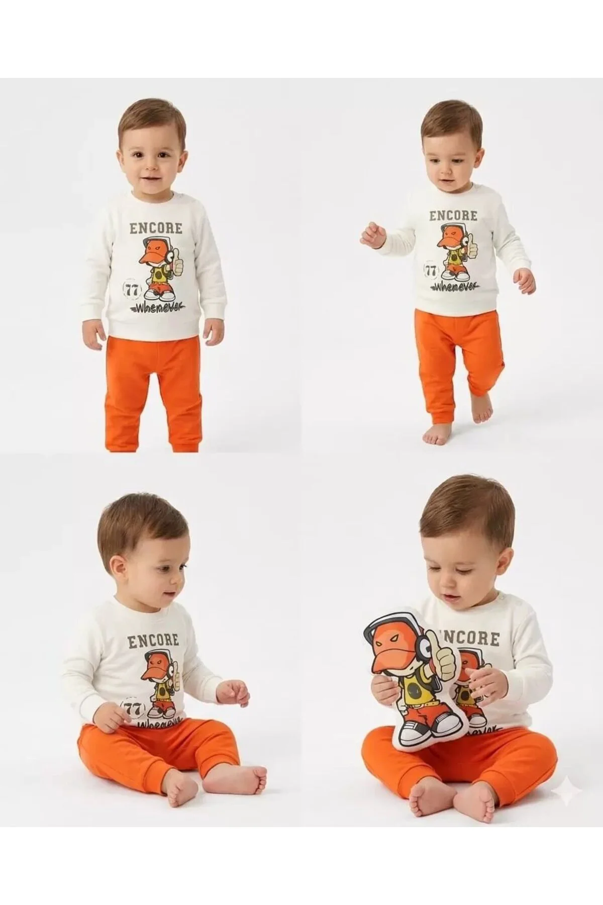 6/24 Ay Baskılı Basic Bebek Takımı
