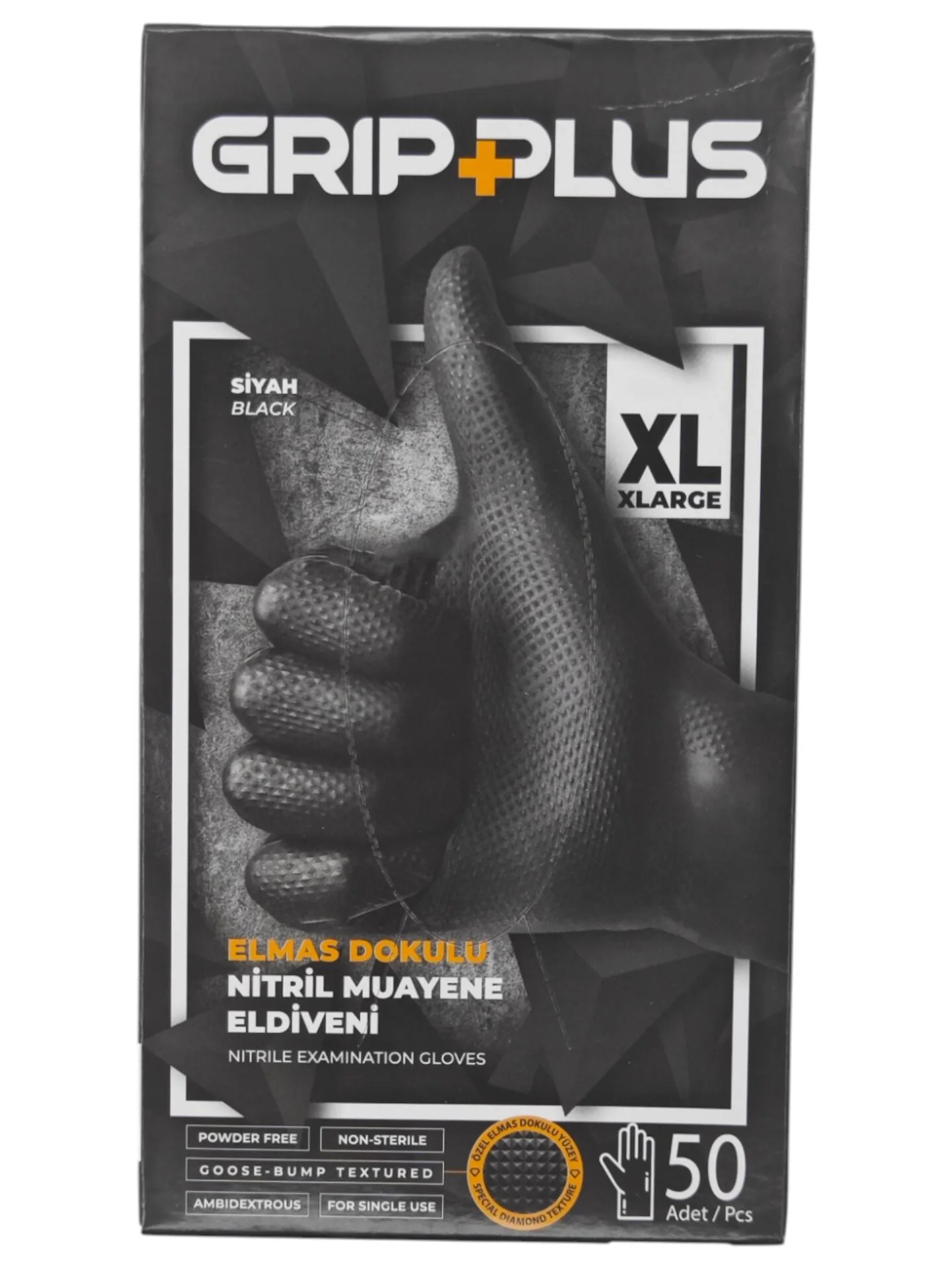 6246   Grip Plus Elmas Dokulu (XL) Muayene Eldiveni 50li