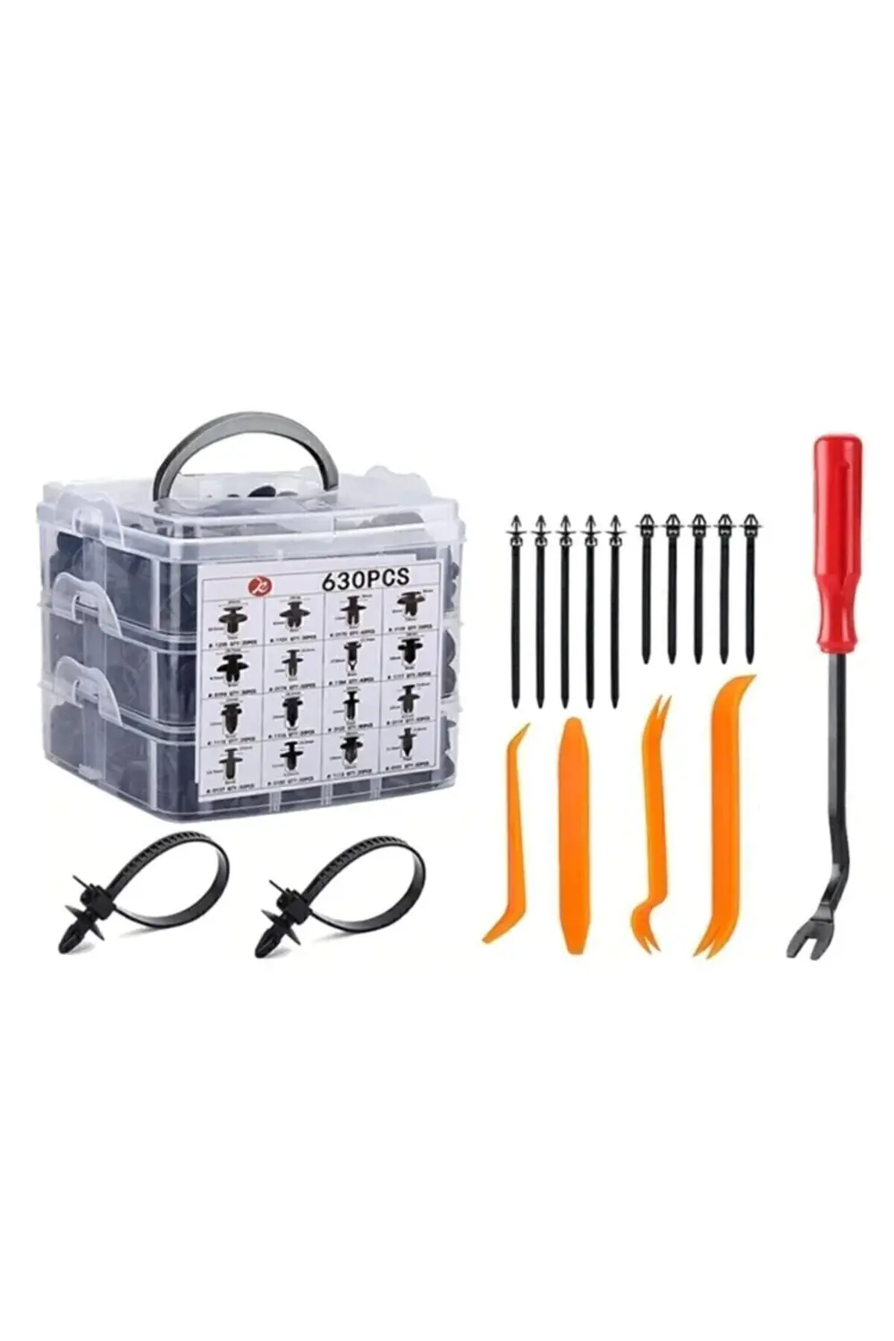 630 Adet Trim Klips Paneli Raptiye Seti Araba Bağlantı Elemanları