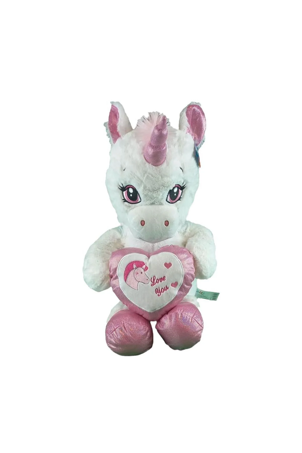63019 Peluş 60 cm Kalpli Boynuzlu At