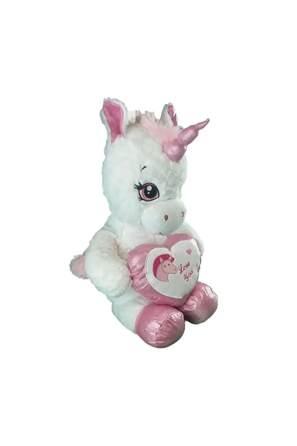 63019 Peluş 60 cm Kalpli Boynuzlu At