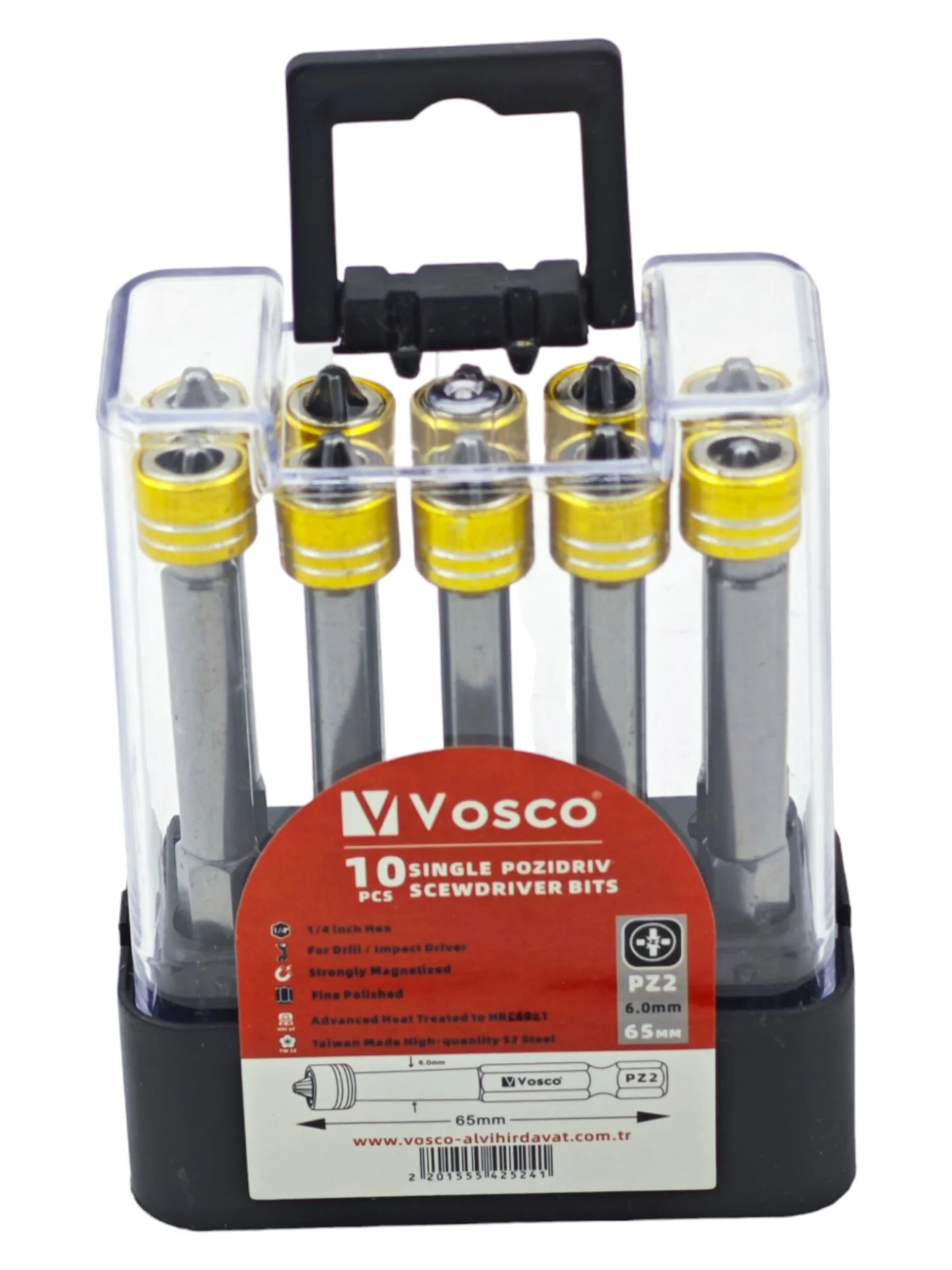 6365   Vosco Yüzüklü Bits Uç Pz2-65Mm 10lu