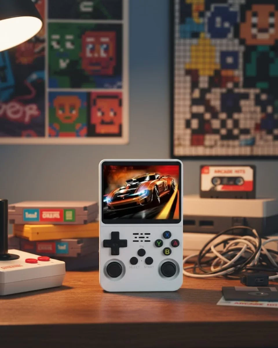 64 Bit Taşınabilir Retro Oyun Konsolu - Çift Kart Desteği ve HD Ekran
