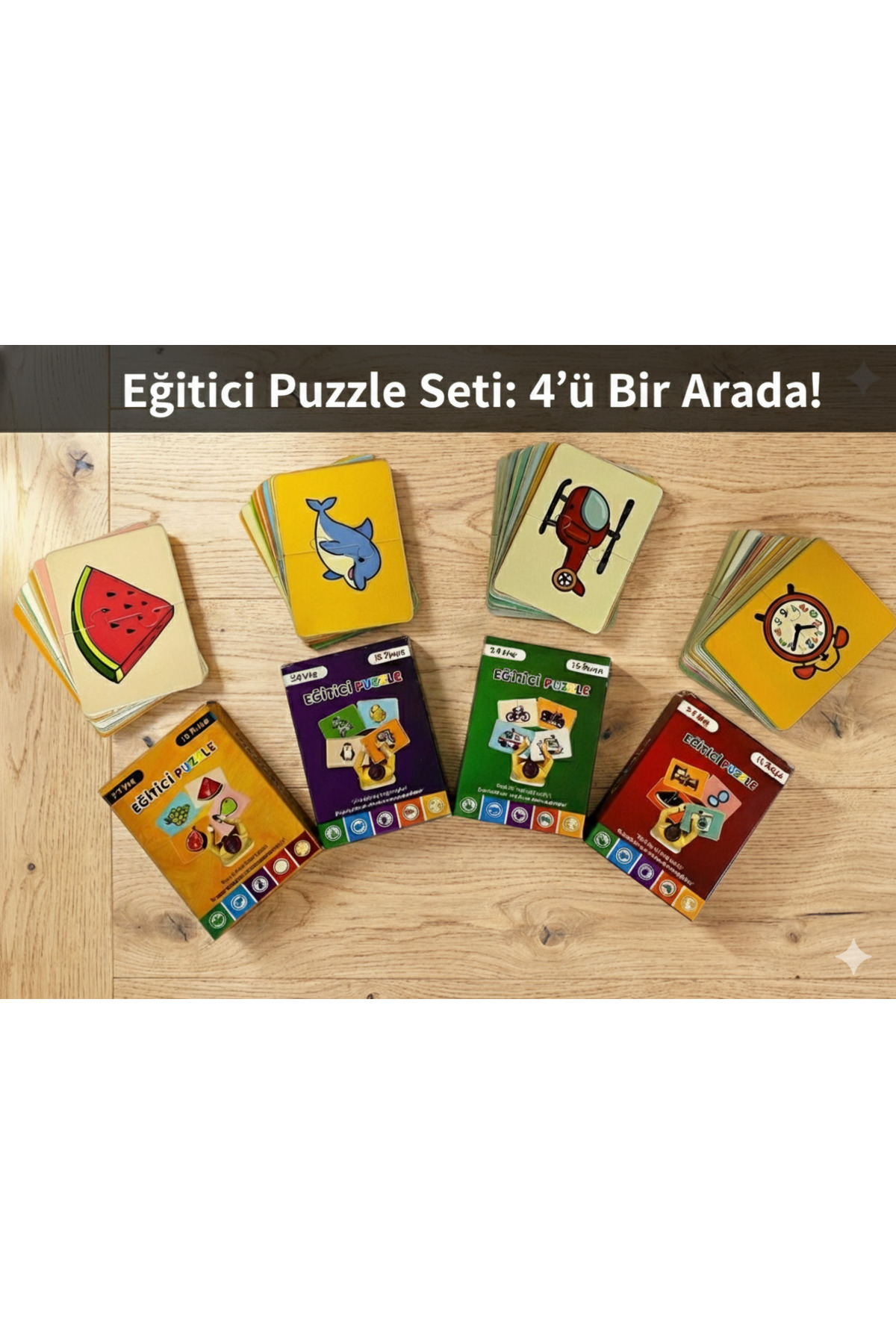 64 Parça Eşyalar,Taşıtlar,Meyveler,Hayvanlar Alemi Zeka Geliştiri