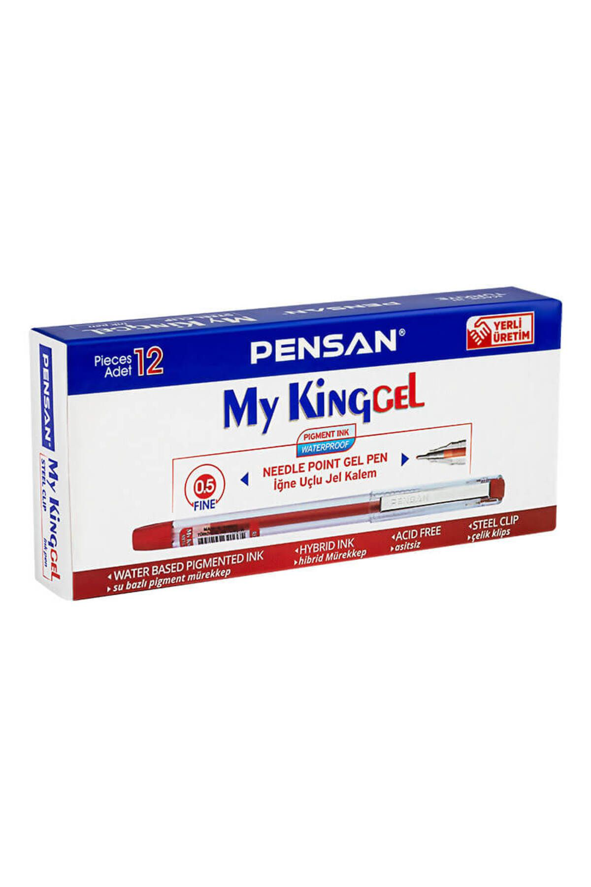 Pensan 6405 My King Jel Kalem 12'Li Kutu Kirmizi