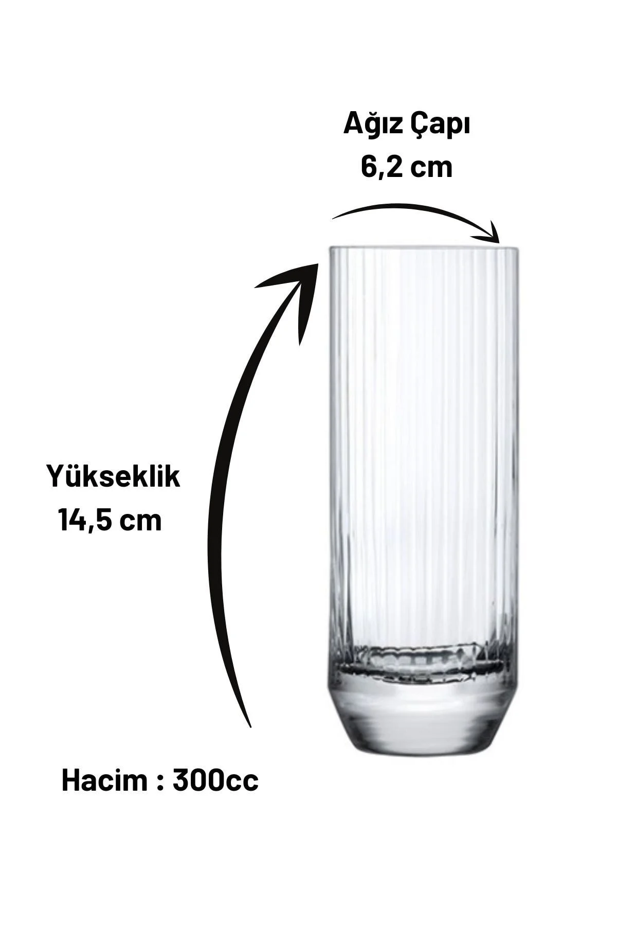 64132 Bigtop Kristal Su | Meşrubat | Kokteyl Bardağı - 300cc - 6 