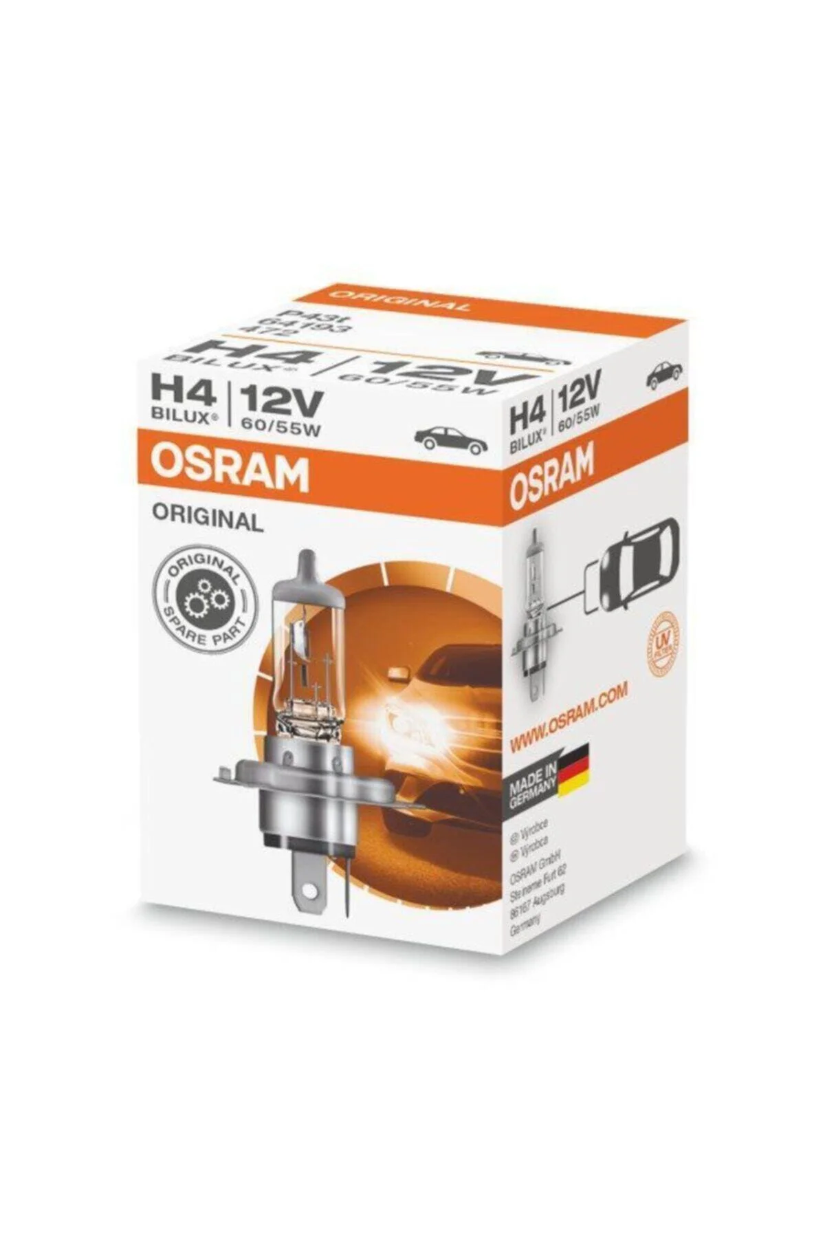64193 12v Ampül H4 43t 60/55 W Made In Germany