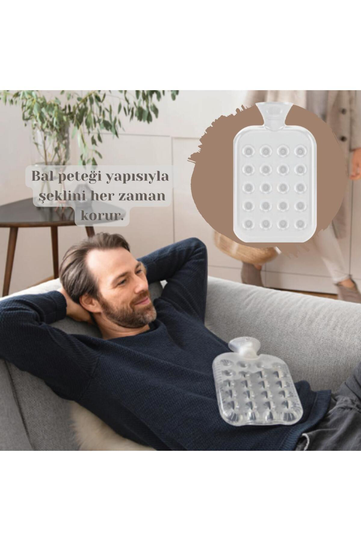 6425-13 Bal Peteği Görünümlü Sıcak Su Torbası - Şeffaf