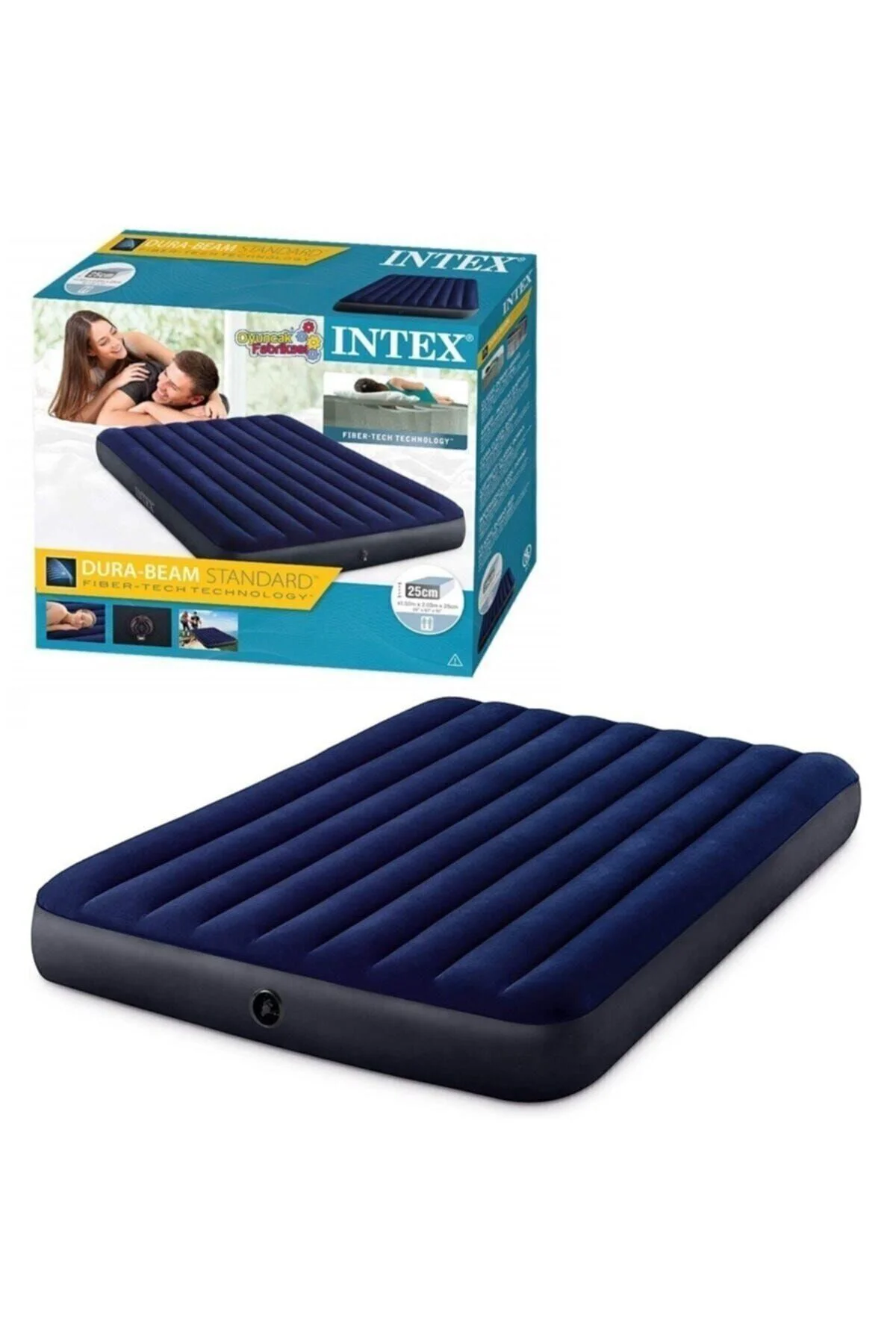 64759 Çift Kişilik Şişme Yatak Klasik Dura-beam 152x203x25 Cm