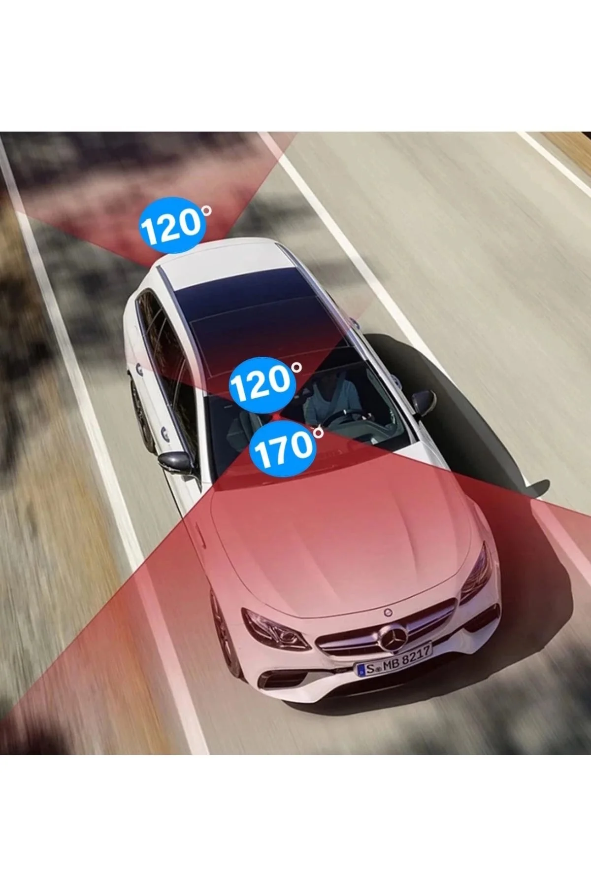 64GB Araç İçi Kamera 3 Kameralı (Yol + Araç İçi+ Arka) FHD Video Kayıt Mikrofonlu Türkçe CC-33