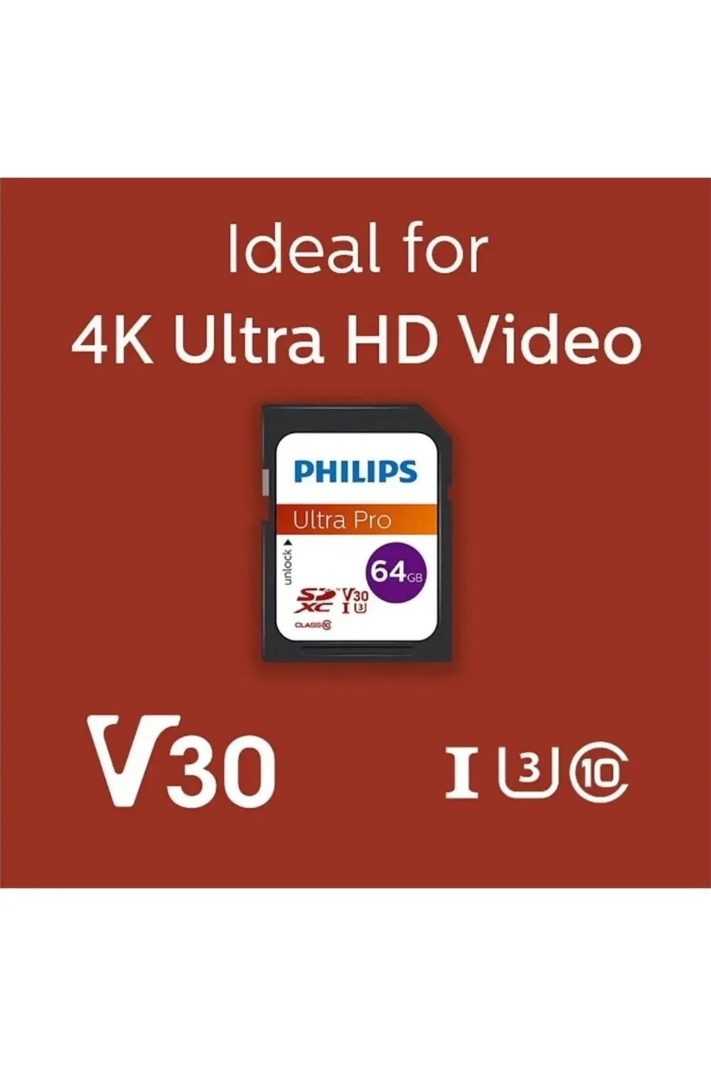 64GB SD Kart | Ultra Pro | V30 – UHS-I U3 – 4K Performansı