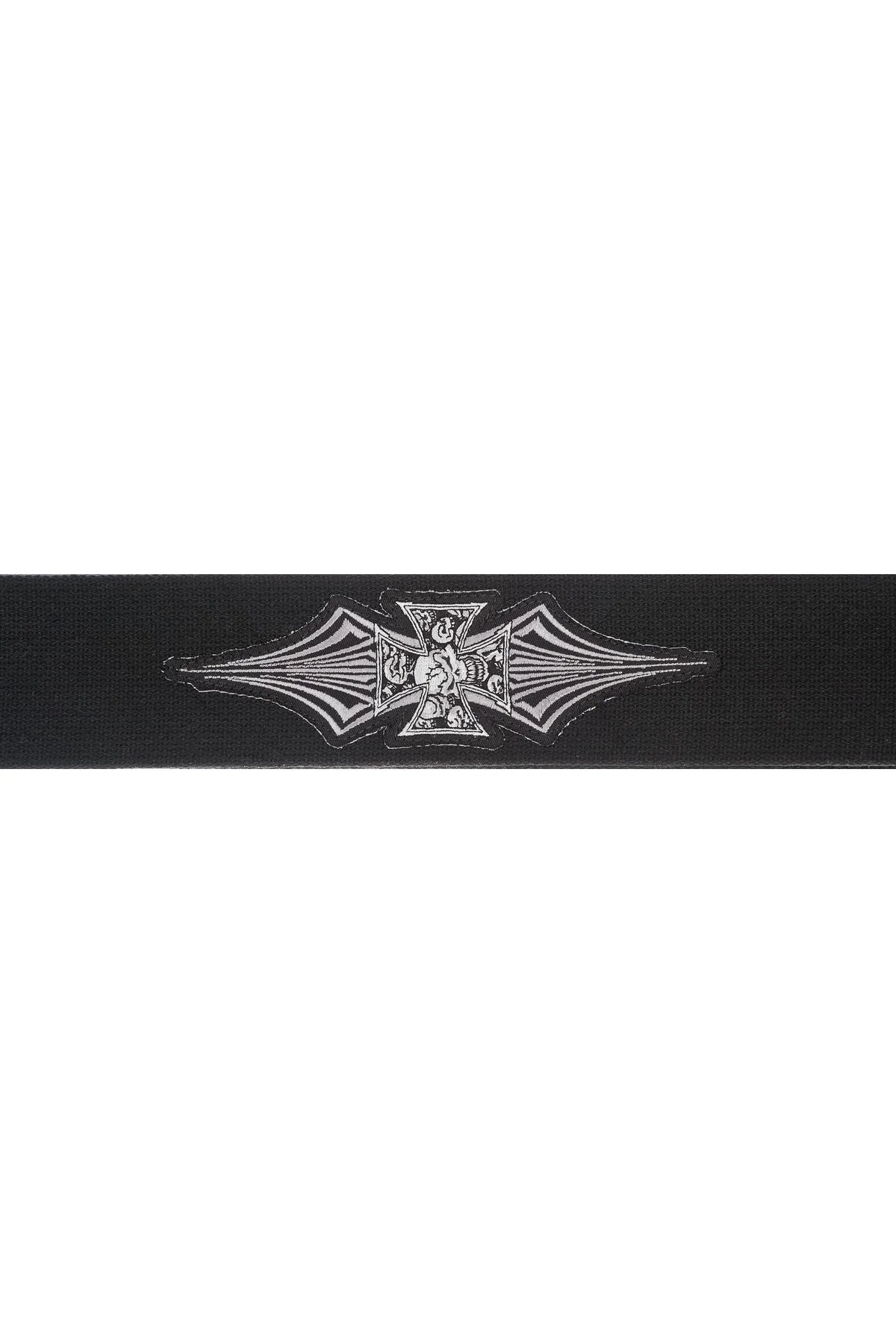 64P02 6.4 cm Geniş Dokuma Gitar Askısı - Iron Cross (Orta/Profesy 64P02 6.4 cm Geniş Dokuma Gitar Askısı - Iron Cross (Orta/Profesy