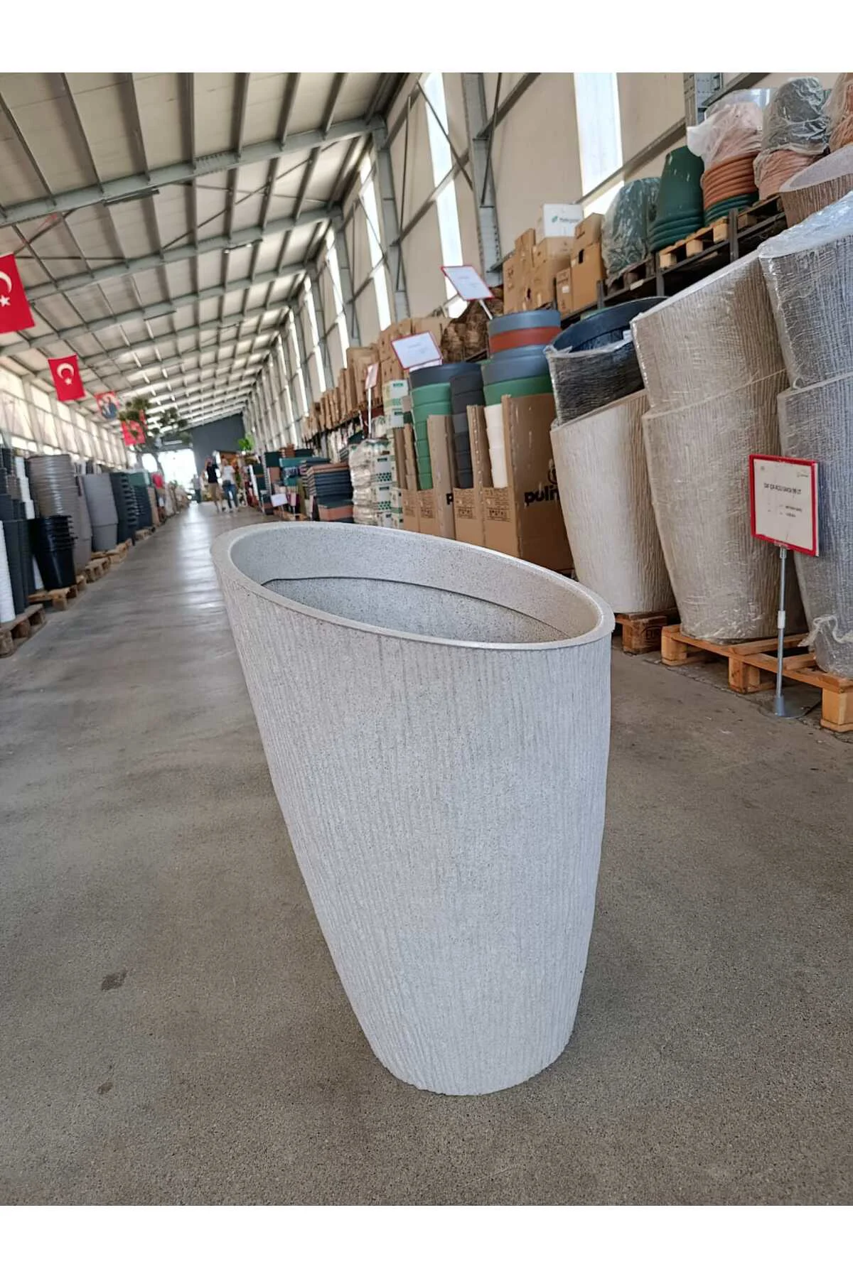 65 Litre Datça Dizayn Fiberglas Saksı