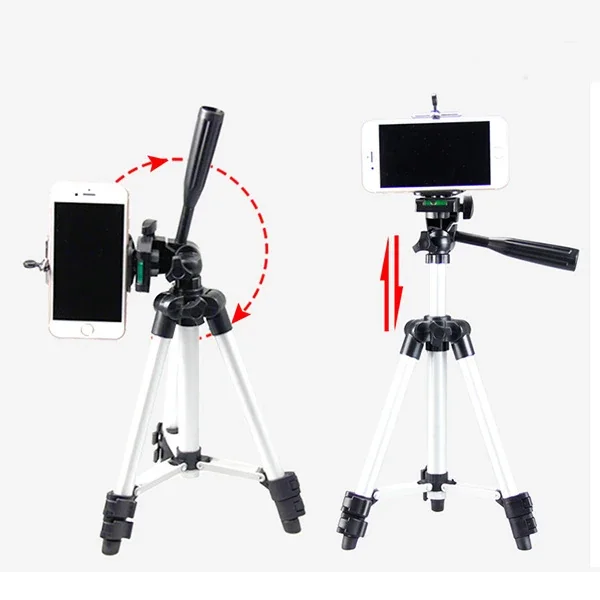 65cm Alüminyum Cep Telefonu+Kamera Tripod Stand - Stabil Çekim ve Kolay Taşıma