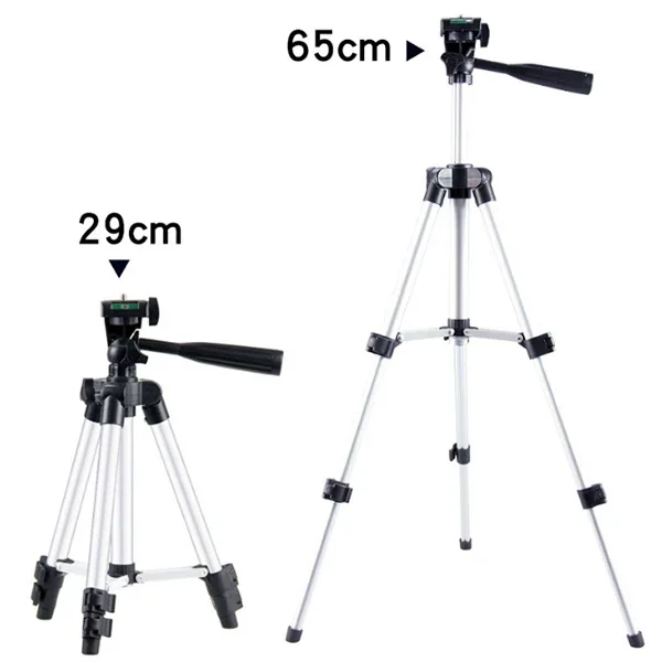 65cm Alüminyum Cep Telefonu+Kamera Tripod Stand - Stabil Çekim ve Kolay Taşıma