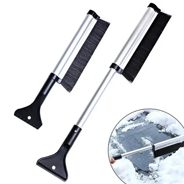 65CM Oto Araç Buz Kazıyıcı ve Kar Temizleme Fırçası - Uzatılabilir Buz Kazıyıcı