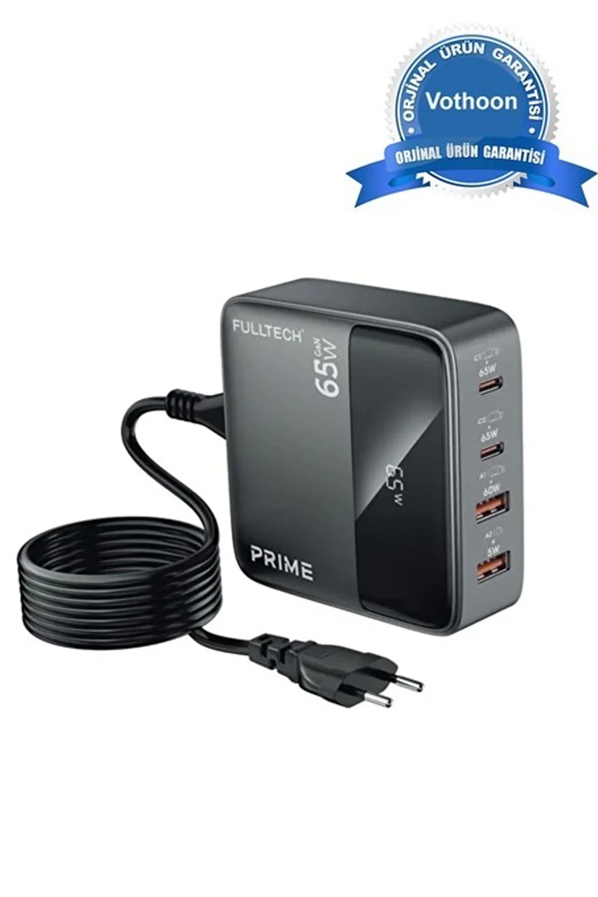 65w Masaüstü 4 Portlu Hızlı Şarj Cihazı İstasyonu 2xusb-a, 2xtype-c Giriş,1,5 Mt. Kablo 65w Masaüstü 4 Portlu Hızlı Şarj Cihazı İstasyonu 2xusb-a, 2xtype-c Giriş,1,5 Mt. Kablo