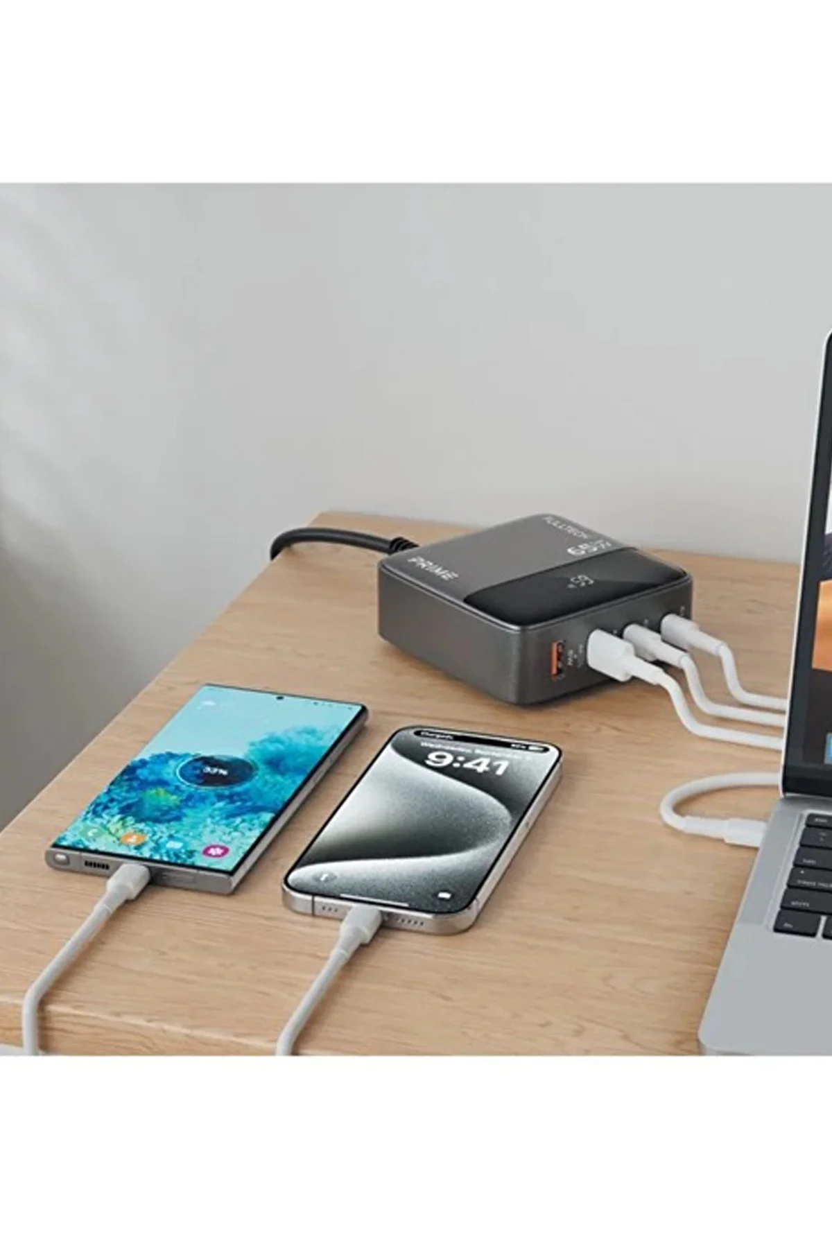 65w Masaüstü 4 Portlu Hızlı Şarj Cihazı İstasyonu 2xusb-a, 2xtype-c Giriş,1,5 Mt. Kablo 65w Masaüstü 4 Portlu Hızlı Şarj Cihazı İstasyonu 2xusb-a, 2xtype-c Giriş,1,5 Mt. Kablo