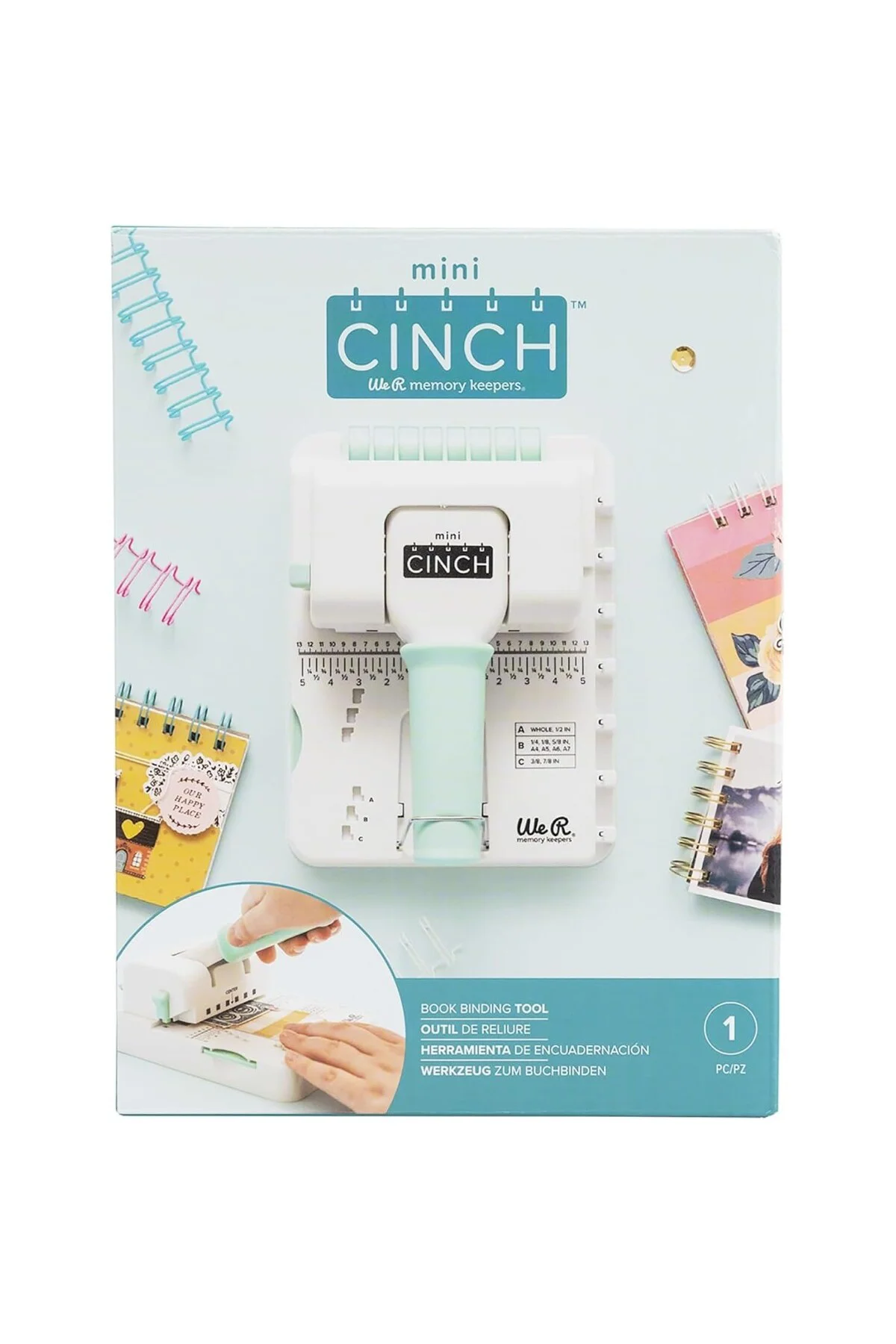 661388 Mini Cinch bağlama aleti, beyaz, küçük boy