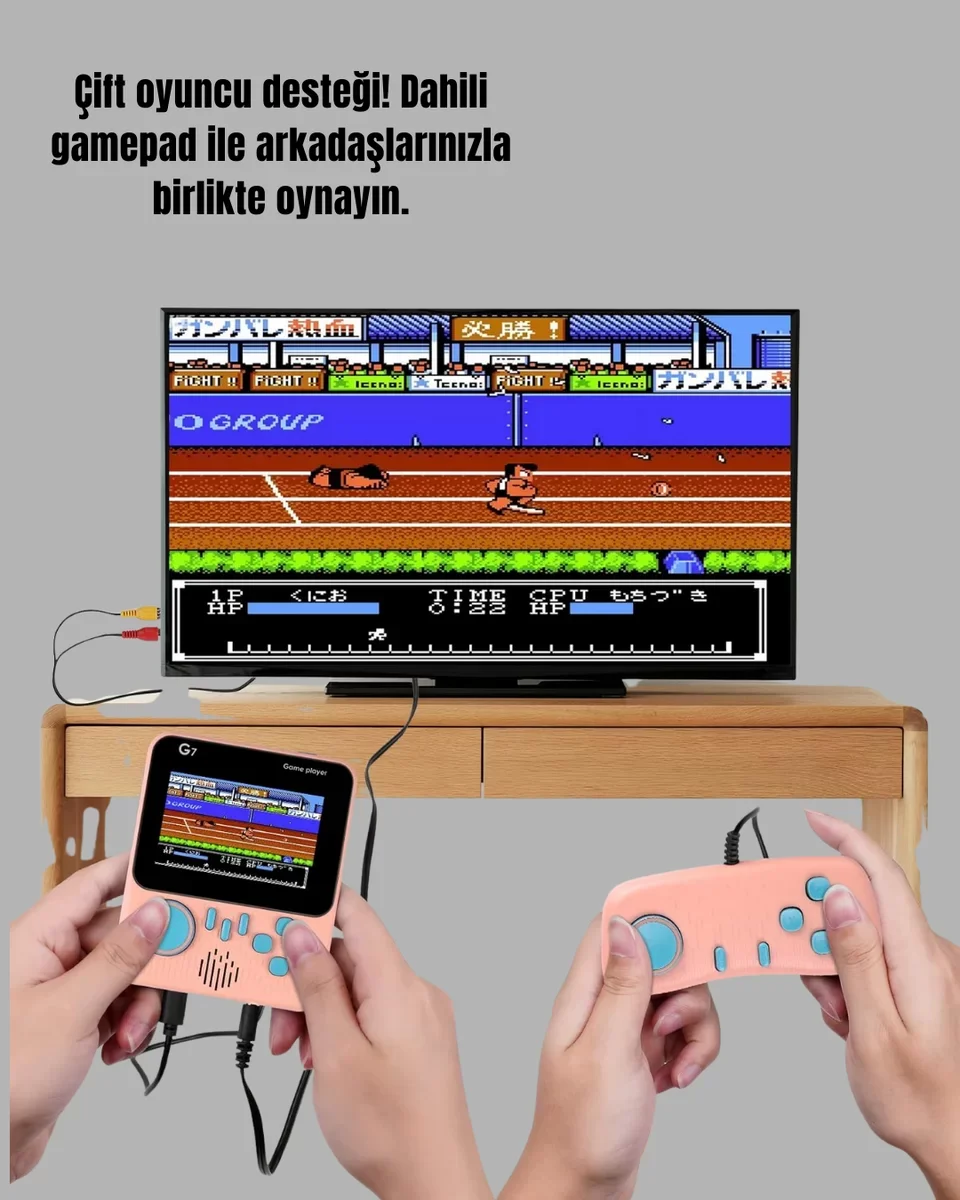 666 Oyunlu Retro Game Console – TV ve Çift Gamepad Desteği ile Nostaljik Maceraların Keyfini Çıkarın