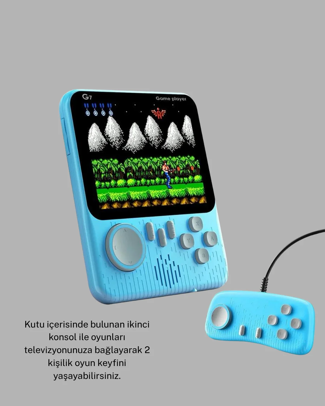 666 Oyunlu Retro Mini Oyun Konsolu – 3.5" LCD Ekran ve Çift Kişil